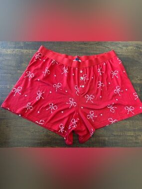 ✨ 3/$25 ✨ Red Bow-Print Women’s Lounge Shorts